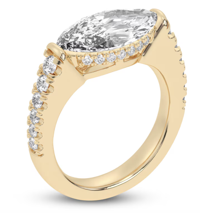 3.5 CT TW Lab-Created Marquise-Cut Diamond Engagement Ring | SimplyIn Diamonds Studio - Image 4